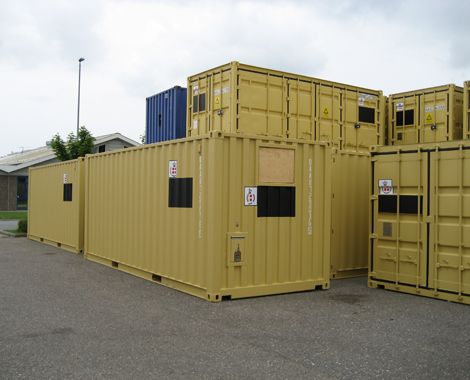 Isoleret container til militært brug