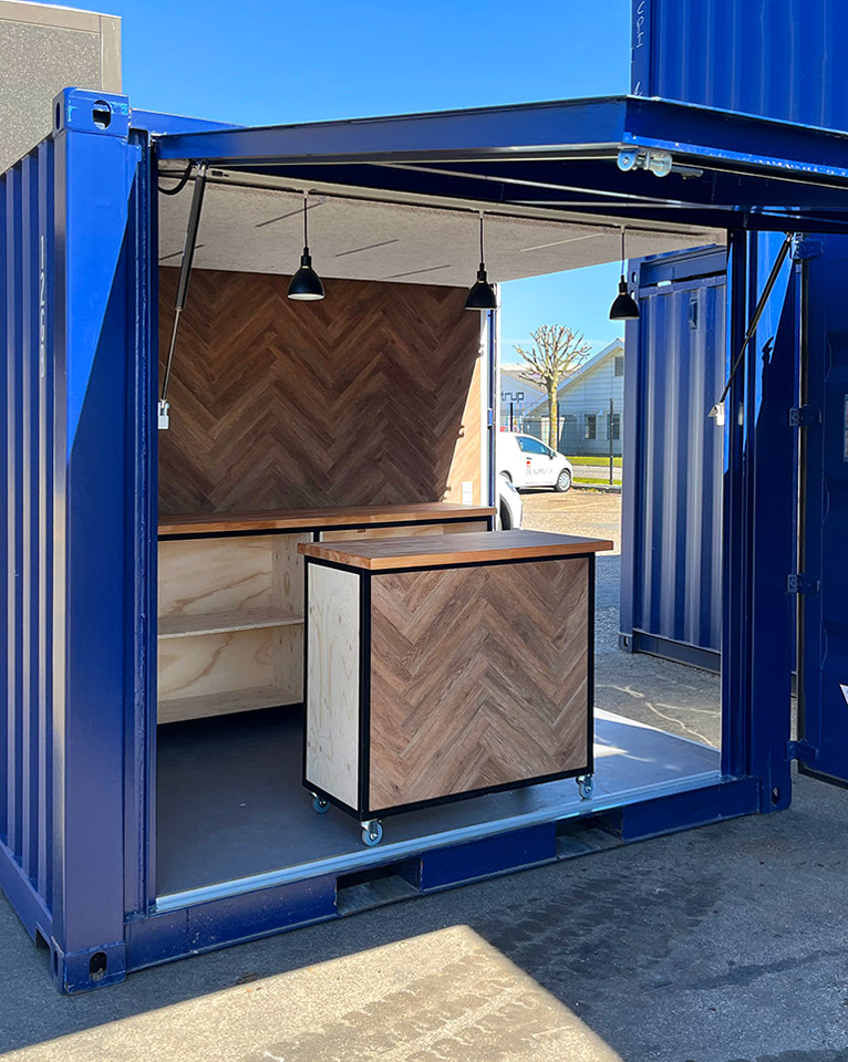 Custom-built container shop from DC-Supply A/S
